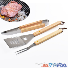 Multi-functional Wooden Handle BBQ Grilling Utensils